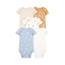 Carter's Kız Bebek Layette Kısa Kollu 5'li Body Set Krem 1t010810