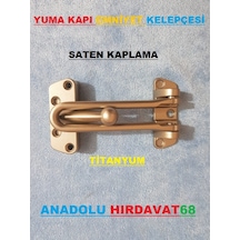 Yuma Çelik Kapı Emniyet Kelepçesi Saten Titanyum