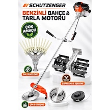 Schutzenger HQ-26 Benzinli Çim Biçme Ot Kesme Makinesi Ve Toprak Eşeleme Başlığı Dal Zeytin Silkeleme