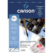 Canson Çok Amaçlı Sanatsal Blok Mix Media Pad 200 G A4 20 Yaprak