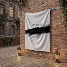 10 Kasım Atatürkü Anma Sonsuz Saat Temalı Anma Bayrağı Poster Bayrak Raşel Kumaş 100x150 Cm Ata49 Diğer