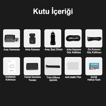 Kawa D7 2 Kameralı Ön Ve Arka 4k+1080p Hdr Wi-fi 6 Ve Gps&apos Li Araç Kamerası