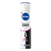 Nıvea Kadın Sprey Deodorant Black&white Invisible Clear 150 Ml,72 Saat Terleme Ve Ter Kokusuna Karşı Anti Perspirant Koruma, Çiçek Kokusu,kıyafetlerde Leke Karşıtı, Alkol İçermez