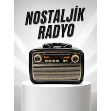 Müzik Kutusu Bluetooth Bağlantılı El Fenerli Nostaljik Tasarım Radyo