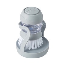 Innoshop Soap Dispenser Kitchen Brush Sıvı Deterjan Hazneli Bulaşık Fırçası ve Stand Gri