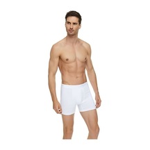 10 Adet Beyaz Renk Likralı Modal Boxer Beyaz