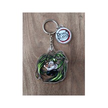 Owl Bag Demon Slayer: Kimetsu No Yaiba Anime Serisi Sanemi Desenli Acrylic Anahtarlık Çanta Süsü Çok Renkli