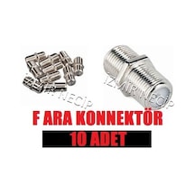10 Adet Uydu Anten Kablosu Birleştirici F Ara Konnektör Jak