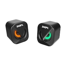 Snopy Sn-83u 1+1 2wx2 Mini Led Işıklı Usb Siyah Speaker