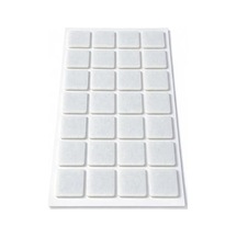 Yapışkanlı Keçe Ped, Kare, 25mm X 25mm, 32 Parça, Beyaz, Sandalye Koltuk Ayağı İçin, Parke Zemin Koruma, Çizilme Ve Gürültü Önleyici 6395751