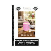 Özel Seri Bluetooth Hoparlör Speaker D24 Pembe Parti Aksesuar Küçük