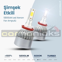 C6 Serisi Led Xenon Far Ampulü Şimşek Etkili 5800Lm Chip On Board 533060281
