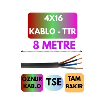 Öznur 4x16 Ttr Kablo Metre Seçenekli Siyah - 8 Metre