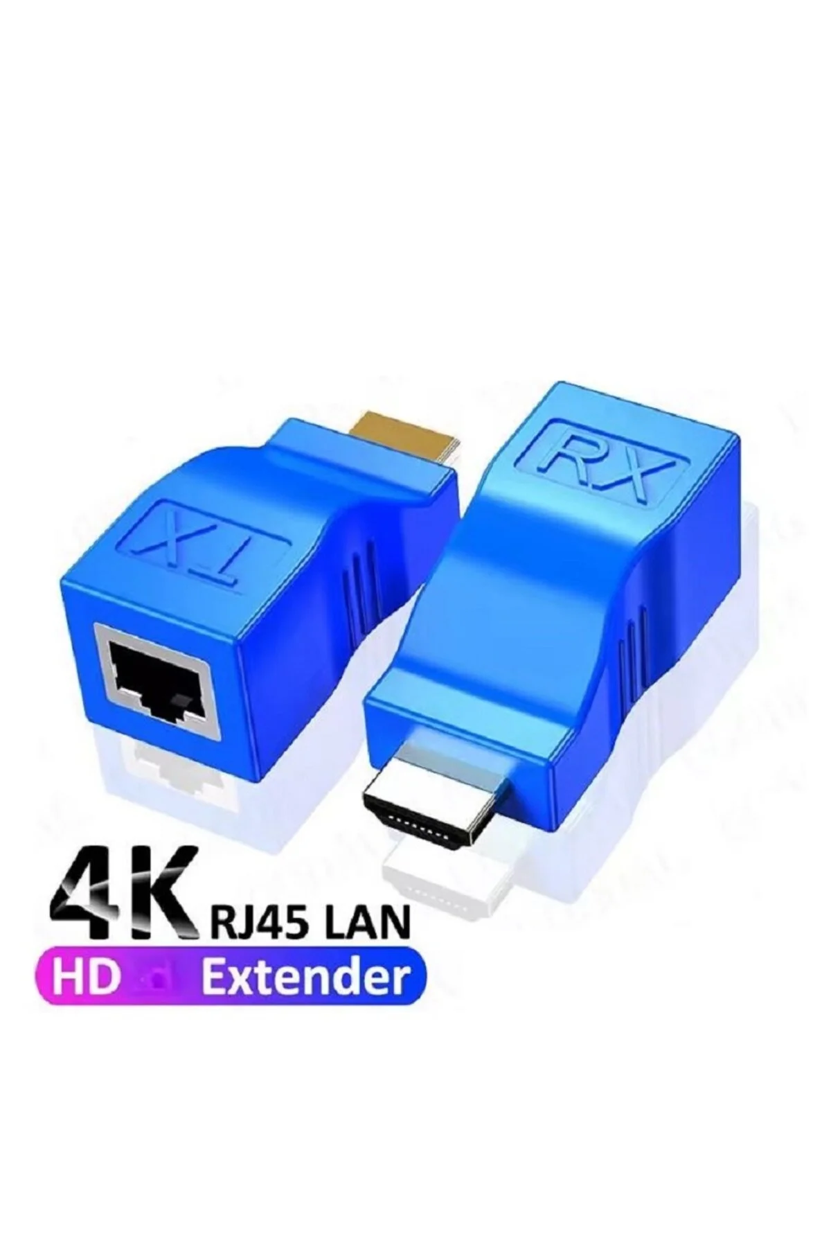 Hdmi Extender 4k 3d Rj45 Cat6 Ile 30m Hdmi Uzatıcı Ağ Lan Ethernet Adaptörü Full Hd Adaptör