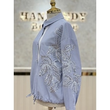 Ghisa Gh-3610t4317-m Mavi Çizgili Tunik Çok Renkli