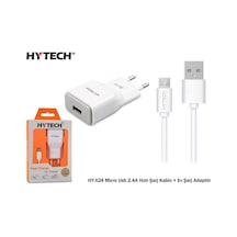 Hytech Hy-X24 Micro Usb 2.4A Hızlı Şarj Kablo + Ev Şarj Adaptör
