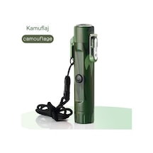 Su Geçirmez Çift Ark Pusula El Feneri Çakmak Açık Elektronik Çakmak Çok Renkli