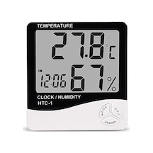 Wellhise Htc-1 Dijital Termometre Sıcaklık Ve Nem Ölçer Higrometre Masa Alarm Sku: Zeusstk25f5d13a96