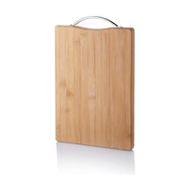 Metal Tutacaklı Lüx Bambu Kesme Tahtası 30cm X20cmx1.8cm Royaleks-67458 Çok Renkli