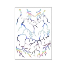 Gogo A4 Sticker Tek Paket Çoklu Sticker Şimşek Hologram