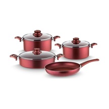New Bonmarche 7 Pcs Granit Tencere Seti Kirmizi Model:rdl003