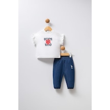 U.S. Polo Assn. Kız Bebek Beyaz Takım Usb2463-c-v1 Beyaz