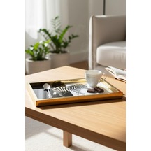 Pleksi Tepsi, Servis Sunum Tepsi, Zebra Desen Gold