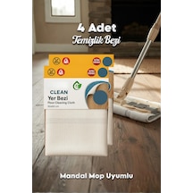 Grimorlife 4 Adet Çok Amaçlı Mop Uyumlu Yer Temizlik Bezi Havlusu- Mop Uyumu Temizlik Bezi 50x60 Cm