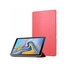 Zore Galaxy Tab A T590 Uyumlu Smart Cover Standlı 1-1 Kılıf-kırmızı
