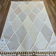 İpek Mekik Halı Lux 11711 White Beige Modern İskandinav Halı