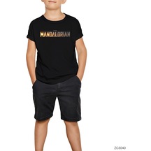 The Mandalorian Logo Siyah Çocuk Tişört