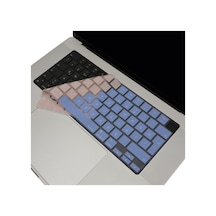Apple Uyumlu MacBook Klavye Koruyucu Türkçe Q Silikon İnce Hafif Yıkanabilir Air 13,6-15,3 İnç Pro 14,2-16,2 İnç M1-m2-m3-m4-m5 Mavi Pembe