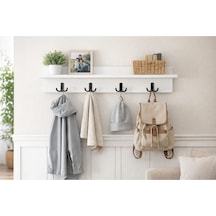 Portmanto Duvar Askılığı Elbise Askılığı Beyaz 80x15 Beyaz