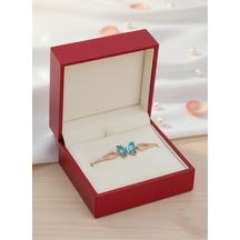Çekirdekjewelry 925 Ayar Gümüş Kelebek Bileklik Pembe