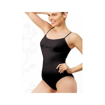 Bonbonetti Kadın Siyah Dikişsiz Mikrofiber Çıtçıtlı Body Korse Siyah
