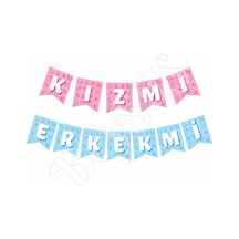 Kız Mı Erkek Mi Banner Pembemavi Çok Renkli