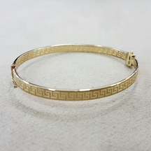 Altın Kelepçe 14K Versage Tasarım 3,5 Mm Sarı Altın