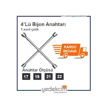 4'Lü Istavroz Bijon Anahtarı - Dolgu Çelik - %100 Yerli Üretim 4'Lü Istavroz Bijon Anahtarı - Dolgu Çelik - %100 Yerli Üretim