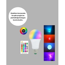 2025 - 216 - Rgb Led Ampul Uzaktan Kumandalı Renkli Işık - Ece-umay - A Kalite