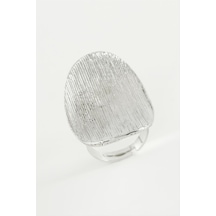 Oval - 782 - Metal - Kmrsfres - Yüzük-gümüş Rengi Çok Renkli