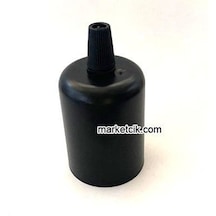 Marketcik Dekoratif Plastik Kablo Kilitli Plastik Lale E27 Duy Siyah