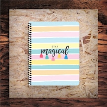 Kareli 16x22 Cm 80 Yaprak Karton Kapak Telli Defter Beyaz Sayfalı 4