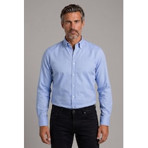 Bisse Mavi Regular Fit Pamuk Oxford Spor Gömlek Gmok2pb01352 D35