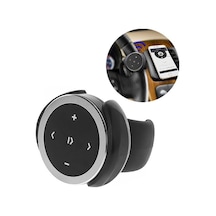 Sones Araba Kablosuz Bluetooth Denetleyici Cep Telefonu Multimedya Çok Fonksiyonlu Direksiyon Uzaktan Kumanda Tutucu İle Gümüş