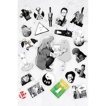 Oyasumi Punpun Goodnight Punpun Anime Manga Telefon Laptop Yapışkanlı Folyo Sticker Paketi 20 Adet Çok Renkli