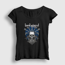 Presmono Kadın Bones Lamb Of God T-shirt Siyah