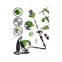 Dragro DRG-2PR PRo 4x4 2 Zamanlı Yeşil Sırt Tipi Benzinli Motorlu Tırpan Ot Çim Çayır Biçme Kesme Makinesi
