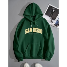 Altamira Unisex San Diego Baskılı Oversize Kapşonlu Sweatshirt 001