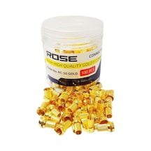 Rose Rc-50 Rg6 Gold F Konnektör 18mm - Kutulu 100adet Rose