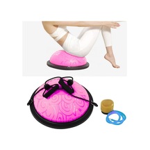 Tırtıklı Trainer Bosu Ball Denge & Egzersiz Topu Pembe Renk Bosu Topu 58 Cm
